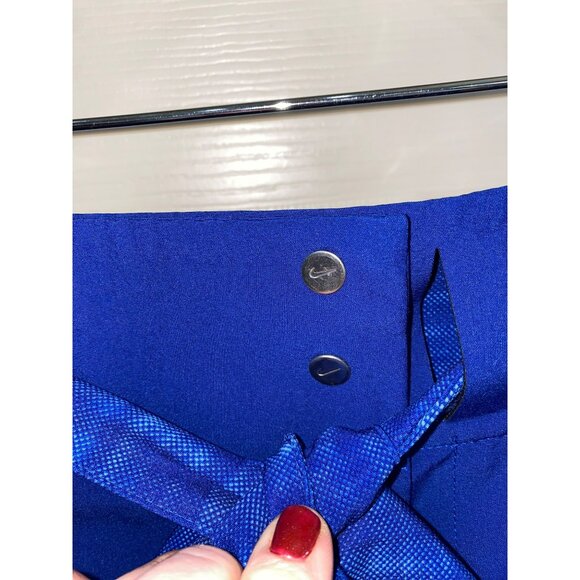 Nike Golf Womens Dri-Fit Blue Skort Size 12 With Plaid Tie Waist For Sports & Ca - Picture 8 of 8